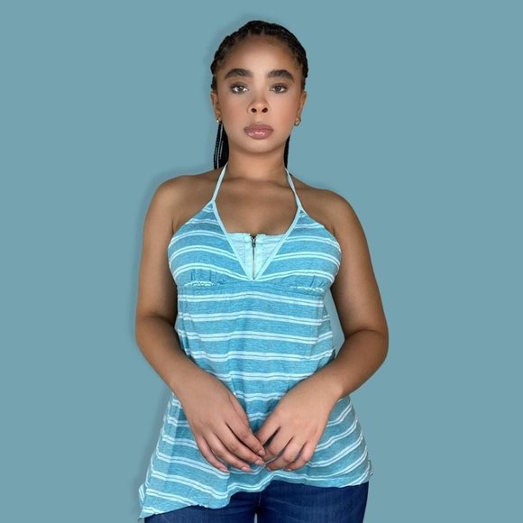 Striped Halter Top - Picture 1 of 4